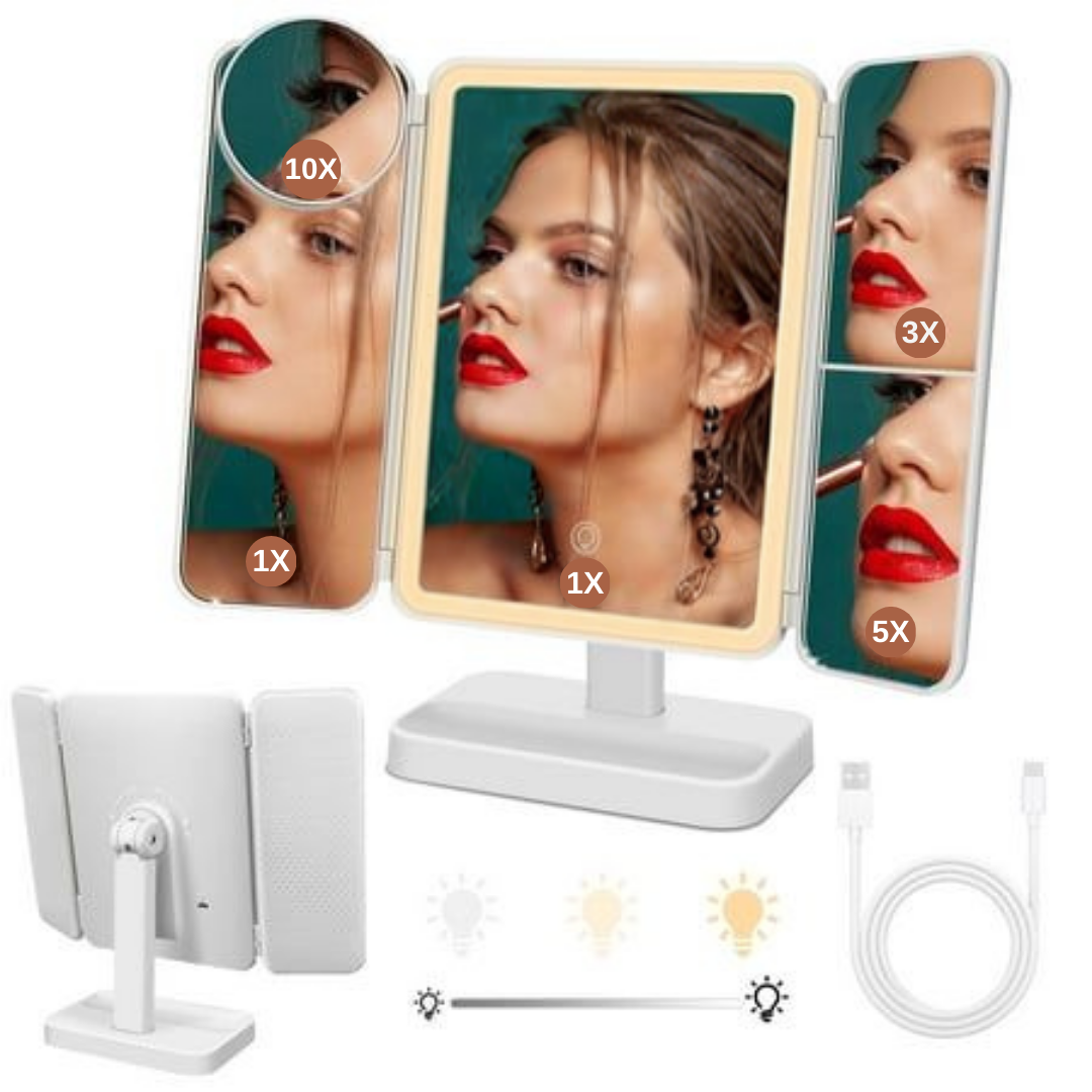 Glisera Tri-Fold Makeup Spiegel